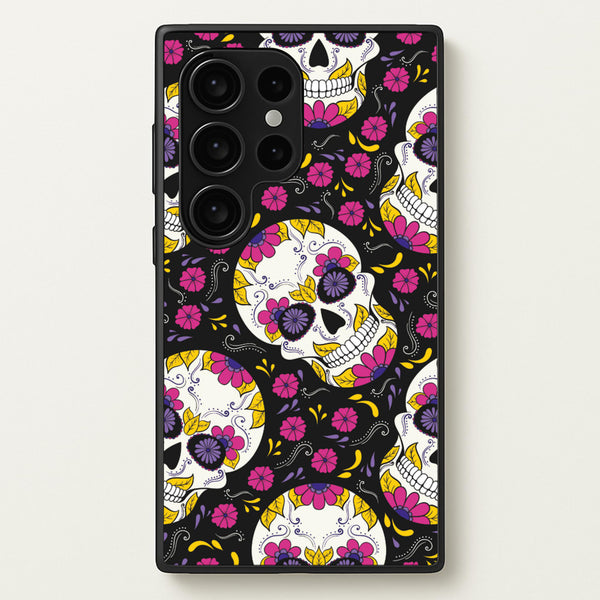 Calavera Pattern - Halloween  - Halloween Phone Case for Galaxy S24 Ultra