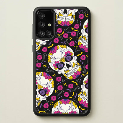 Calavera Pattern - Halloween  - Halloween Phone Case for Galaxy A71