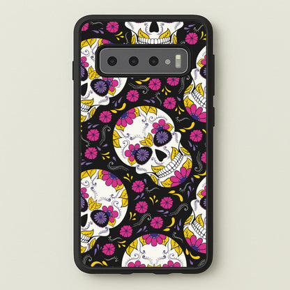 Calavera Pattern - Halloween  - Halloween Phone Case for Galaxy S10