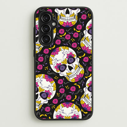Calavera Pattern - Halloween  - Halloween Phone Case for Galaxy A14