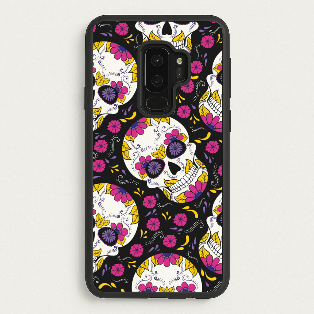 Calavera Pattern - Halloween  - Halloween Phone Case for Galaxy S9 Plus