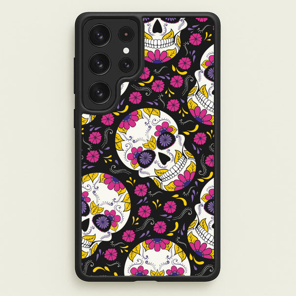 Calavera Pattern - Halloween  - Halloween Phone Case for Galaxy S23 Ultra