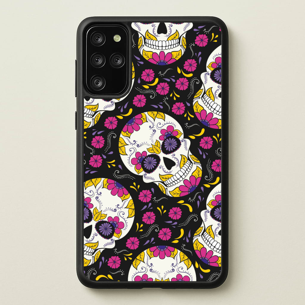 Calavera Pattern - Halloween  - Halloween Phone Case for Galaxy S20 Plus