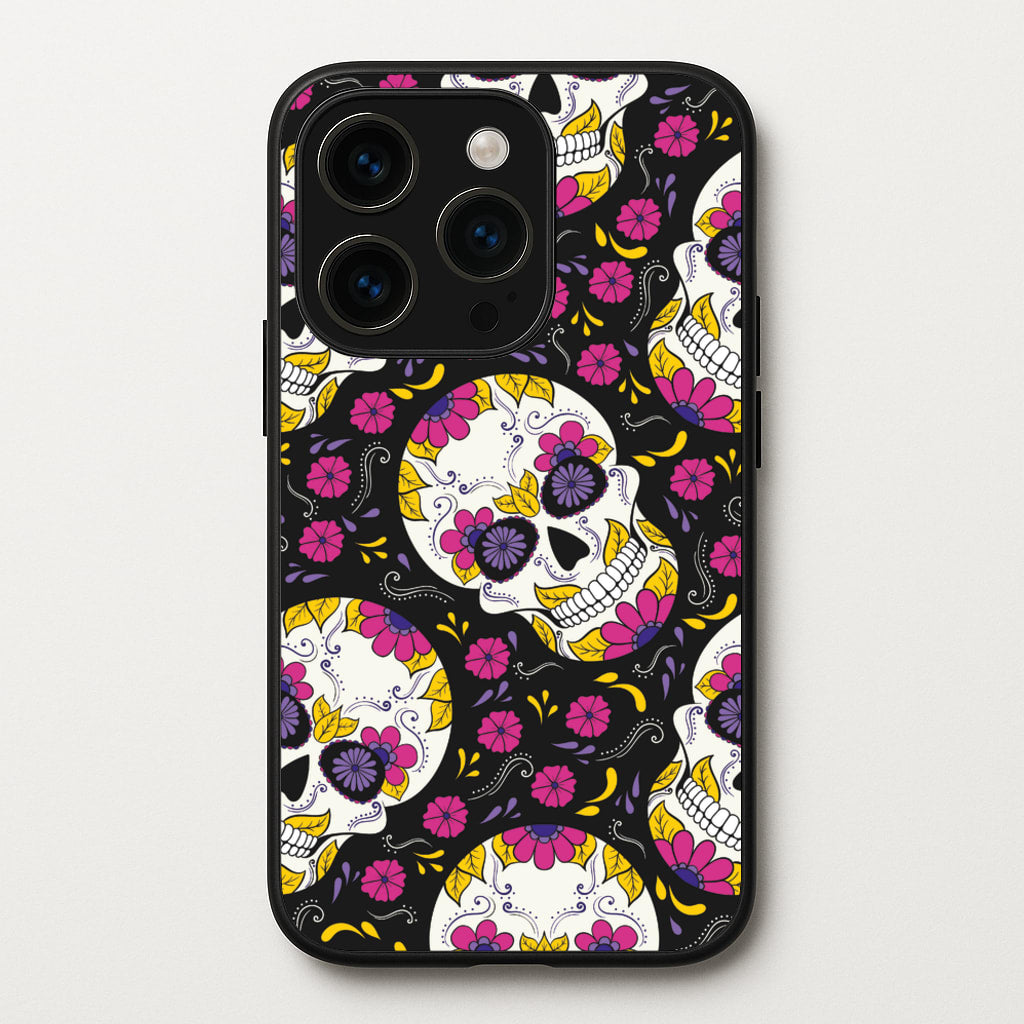 Calavera Pattern - Halloween  - Halloween Phone Case for iPhone 15 Pro
