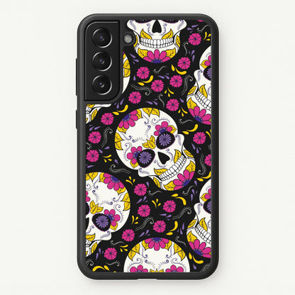Calavera Pattern - Halloween  - Halloween Phone Case for Galaxy S21FE