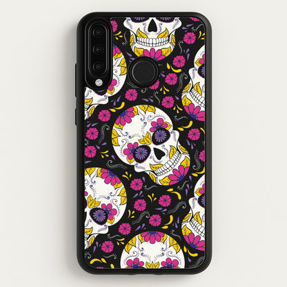 Calavera Pattern - Halloween  - Halloween Phone Case for Huawei P30 Lite