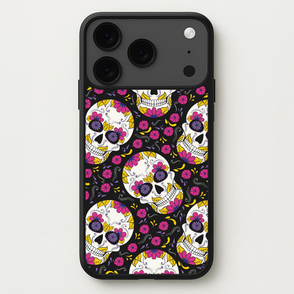 Calavera Pattern - Halloween Phone Case for iPhone 17 Pro Max
