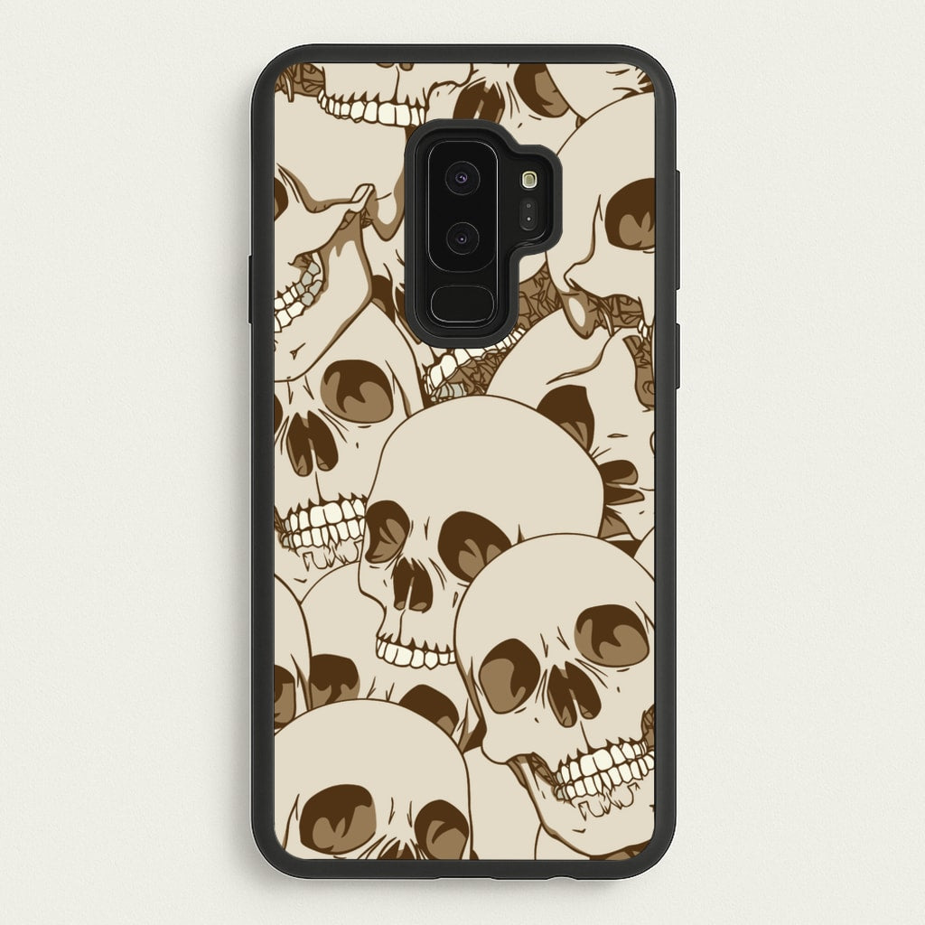 Skull Pattern - Halloween  - Halloween Phone Case for Galaxy S9 Plus