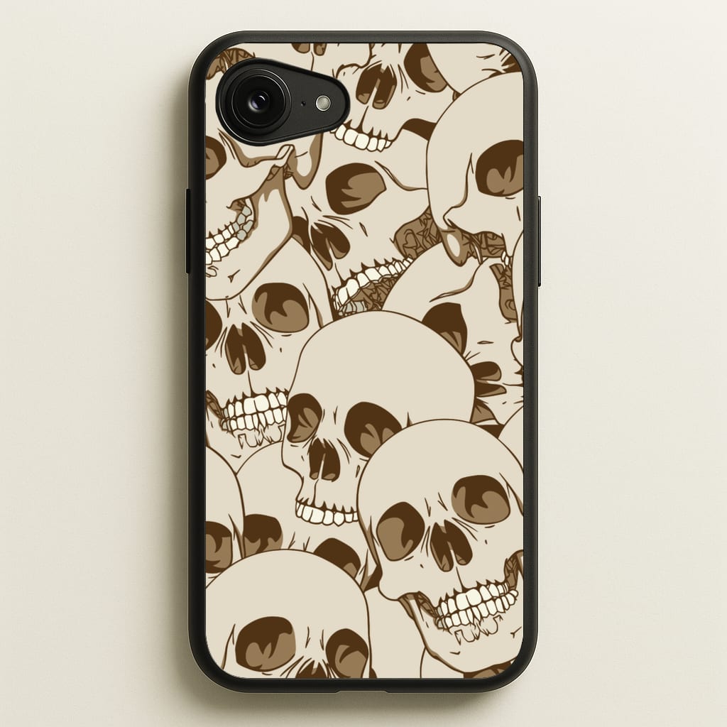 Skull Pattern - Halloween  - Halloween Phone Case for iPhone 16e