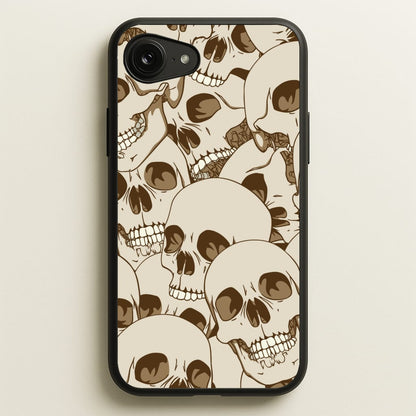 Skull Pattern - Halloween  - Halloween Phone Case for iPhone 16e
