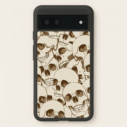 Skull Pattern - Halloween  - Halloween Phone Case for Google Pixel 7a