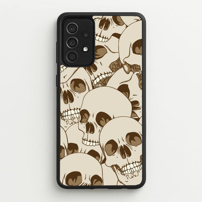 Skull Pattern - Halloween  - Halloween Phone Case for Galaxy A52 / A52s