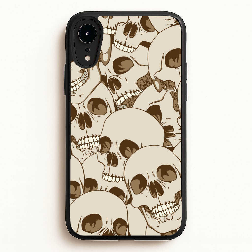 Skull Pattern - Halloween  - Halloween Phone Case for iPhone XR