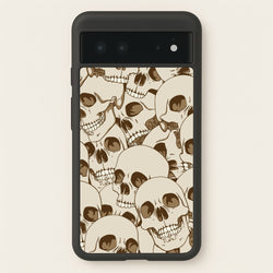 Skull Pattern - Halloween  - Halloween Phone Case for Google Pixel 6