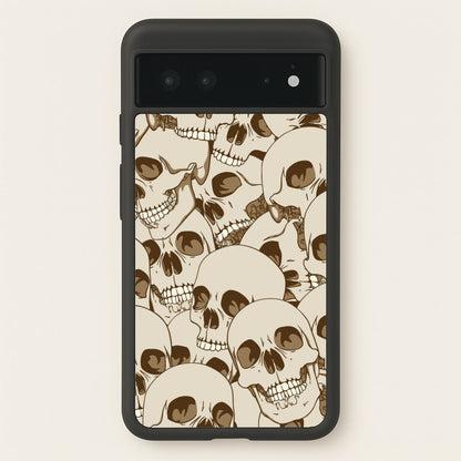 Skull Pattern - Halloween  - Halloween Phone Case for Google Pixel 6