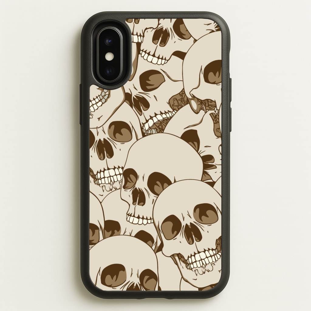 Skull Pattern - Halloween  - Halloween Phone Case for iPhone X / XS