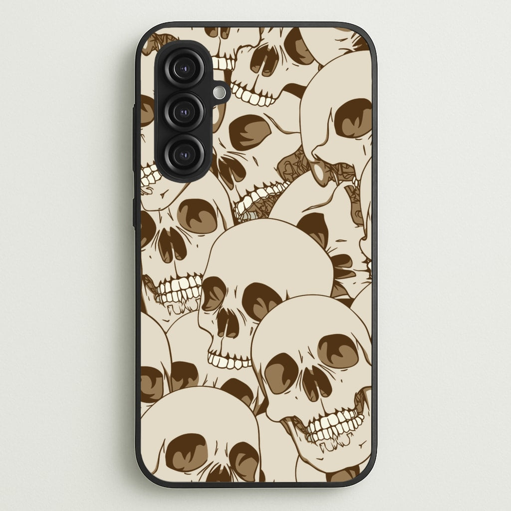 Skull Pattern - Halloween  - Halloween Phone Case for Galaxy S23FE