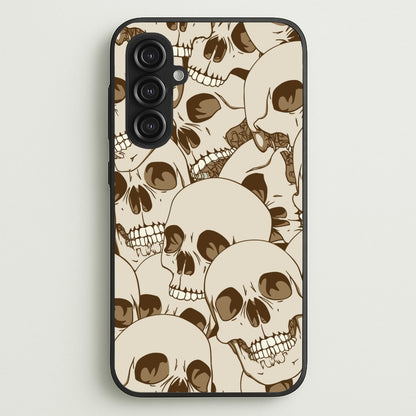 Skull Pattern - Halloween  - Halloween Phone Case for Galaxy S23FE
