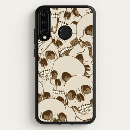 Skull Pattern - Halloween  - Halloween Phone Case for Huawei P30 Lite