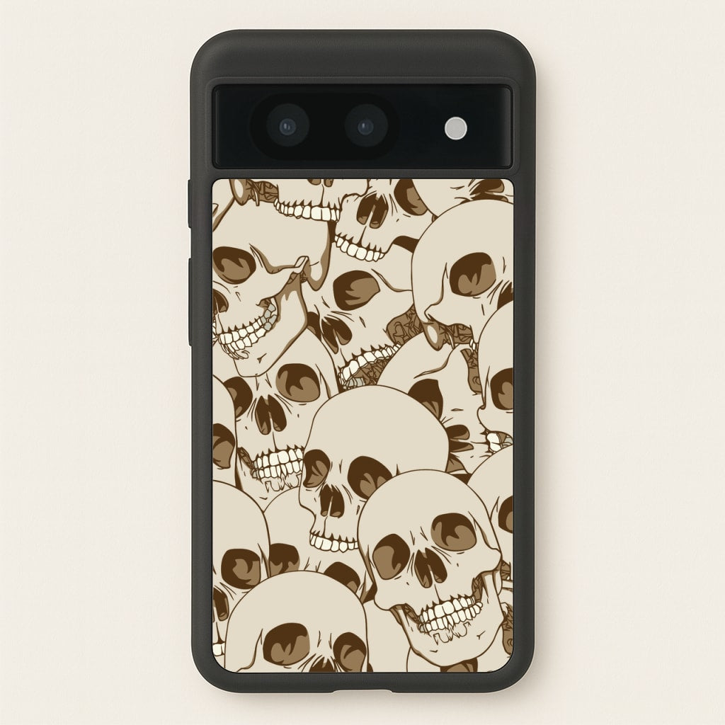 Skull Pattern - Halloween  - Halloween Phone Case for Google Pixel 8a