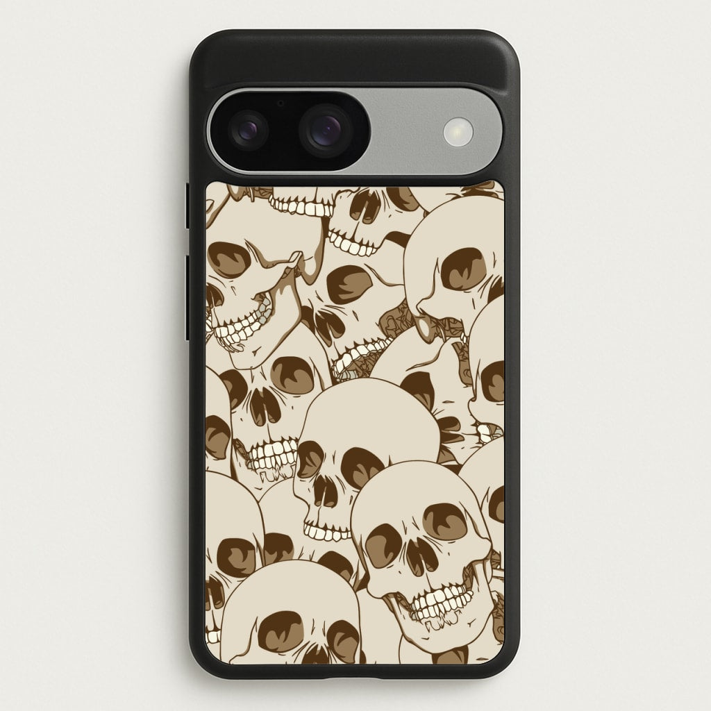 Skull Pattern - Halloween  - Halloween Phone Case for Google Pixel 9 / 9 Pro