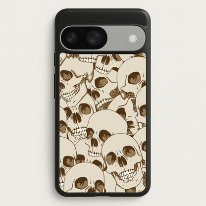 Skull Pattern - Halloween  - Halloween Phone Case for Google Pixel 9 / 9 Pro