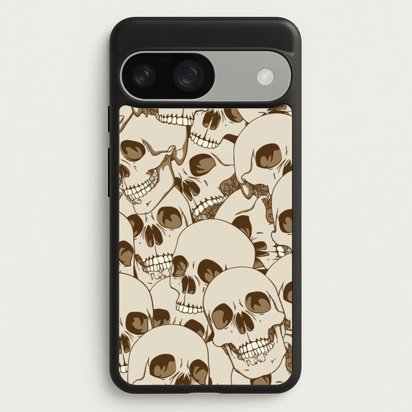 Skull Pattern - Halloween  - Halloween Phone Case for Google Pixel 9 / 9 Pro