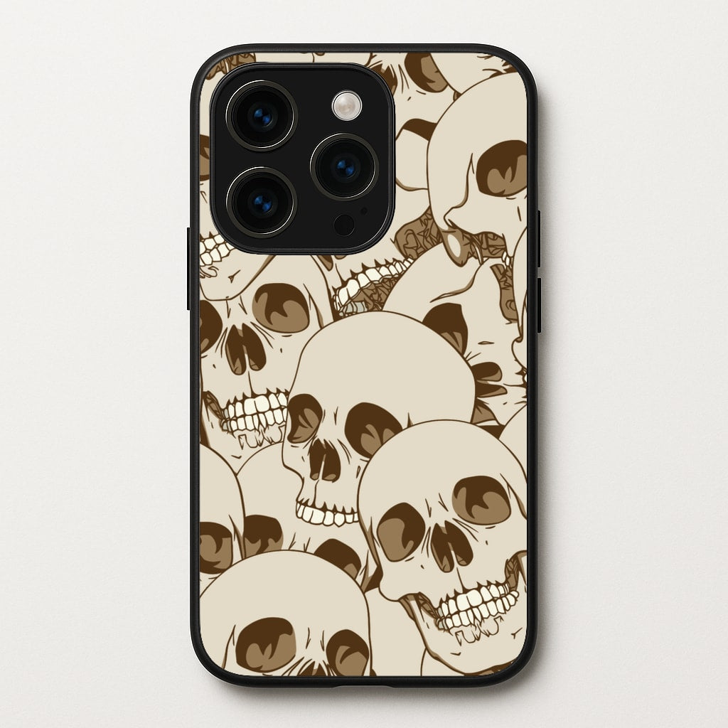 Skull Pattern - Halloween  - Halloween Phone Case for iPhone 15 Pro Max