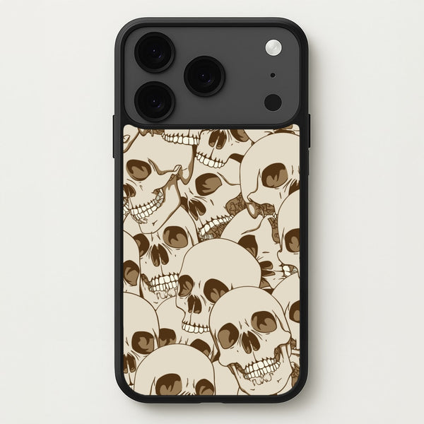 Skull Pattern - Halloween Phone Case for iPhone 17 Pro
