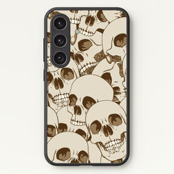 Skull Pattern - Halloween  - Halloween Phone Case for Galaxy S24