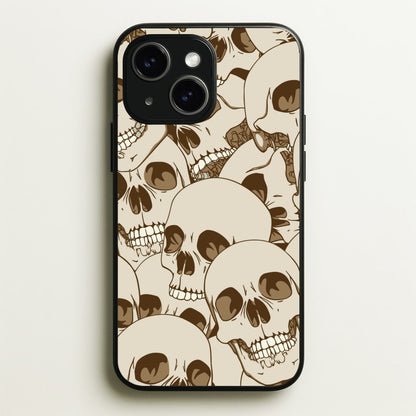 Skull Pattern - Halloween  - Halloween Phone Case for iPhone 15