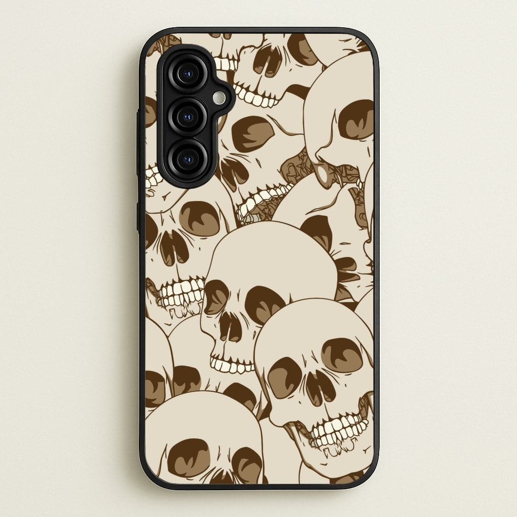 Skull Pattern - Halloween  - Halloween Phone Case for Galaxy A54