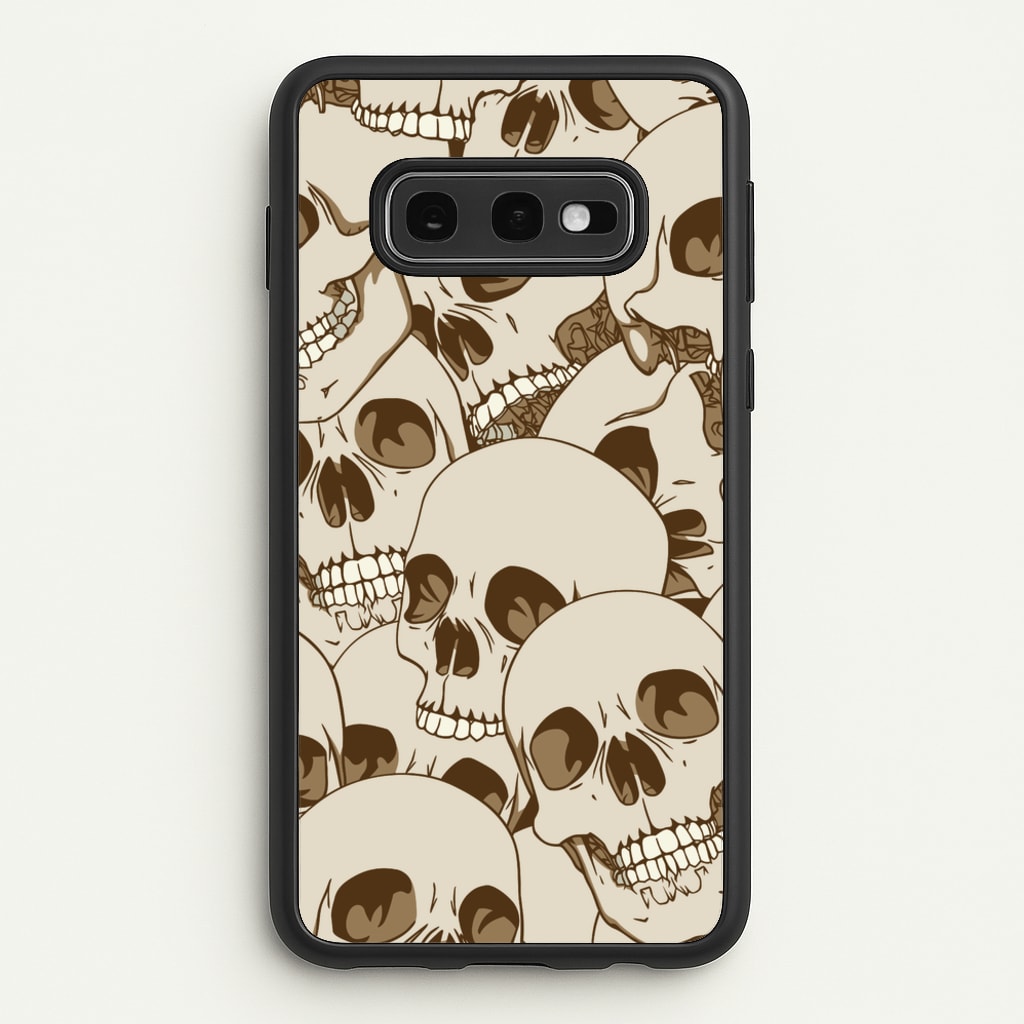 Skull Pattern - Halloween  - Halloween Phone Case for Galaxy S10e