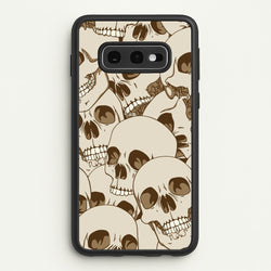 Skull Pattern - Halloween  - Halloween Phone Case for Galaxy S10e