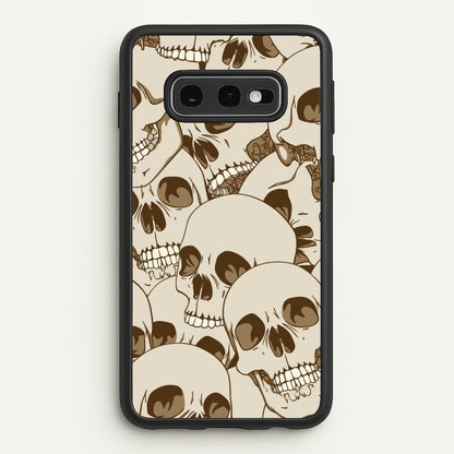 Skull Pattern - Halloween  - Halloween Phone Case for Galaxy S10e