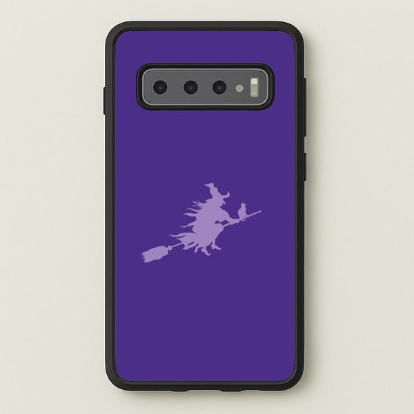 Witch And Cat - Halloween  - Halloween Phone Case for Galaxy S10