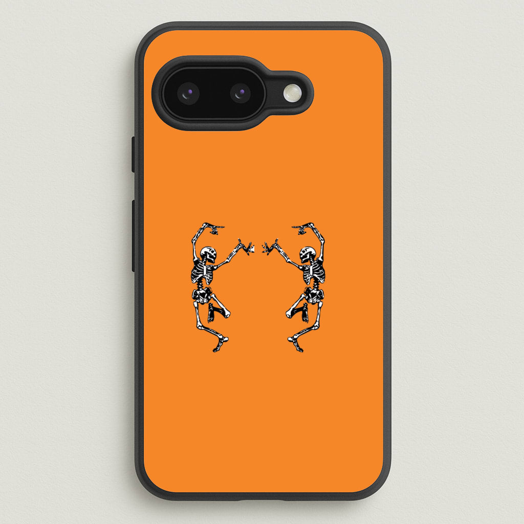 Dancing Skeletons - Halloween  - Halloween Phone Case for Google Pixel 9a