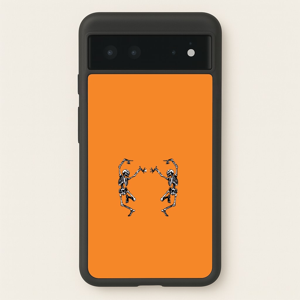 Dancing Skeletons - Halloween  - Halloween Phone Case for Google Pixel 6
