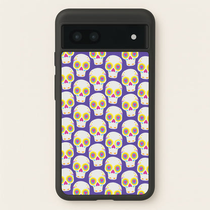 Skull Pattern - Halloween  - Halloween Phone Case for Google Pixel 6a