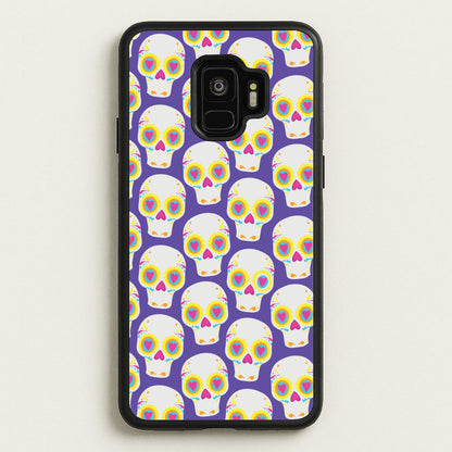 Skull Pattern - Halloween  - Halloween Phone Case for Galaxy S9
