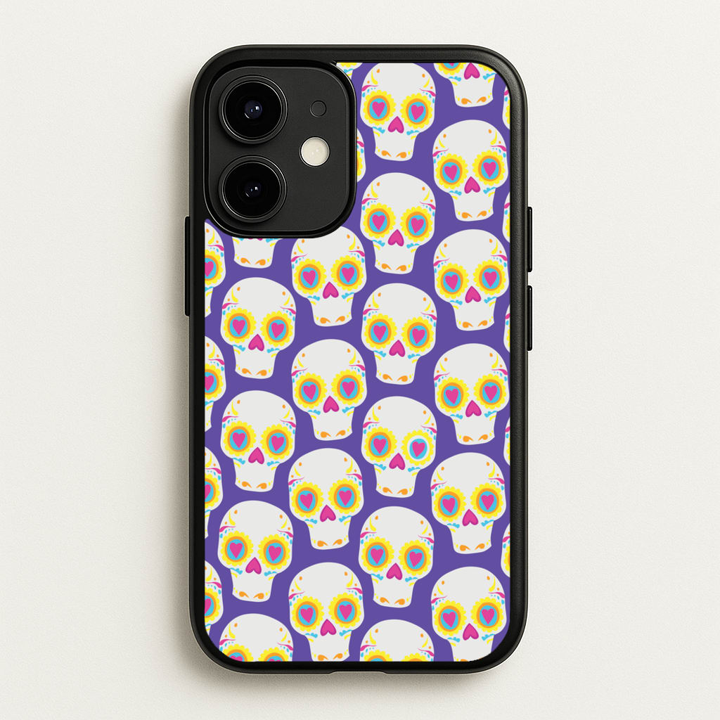 Skull Pattern - Halloween  - Halloween Phone Case for iPhone 12 Mini