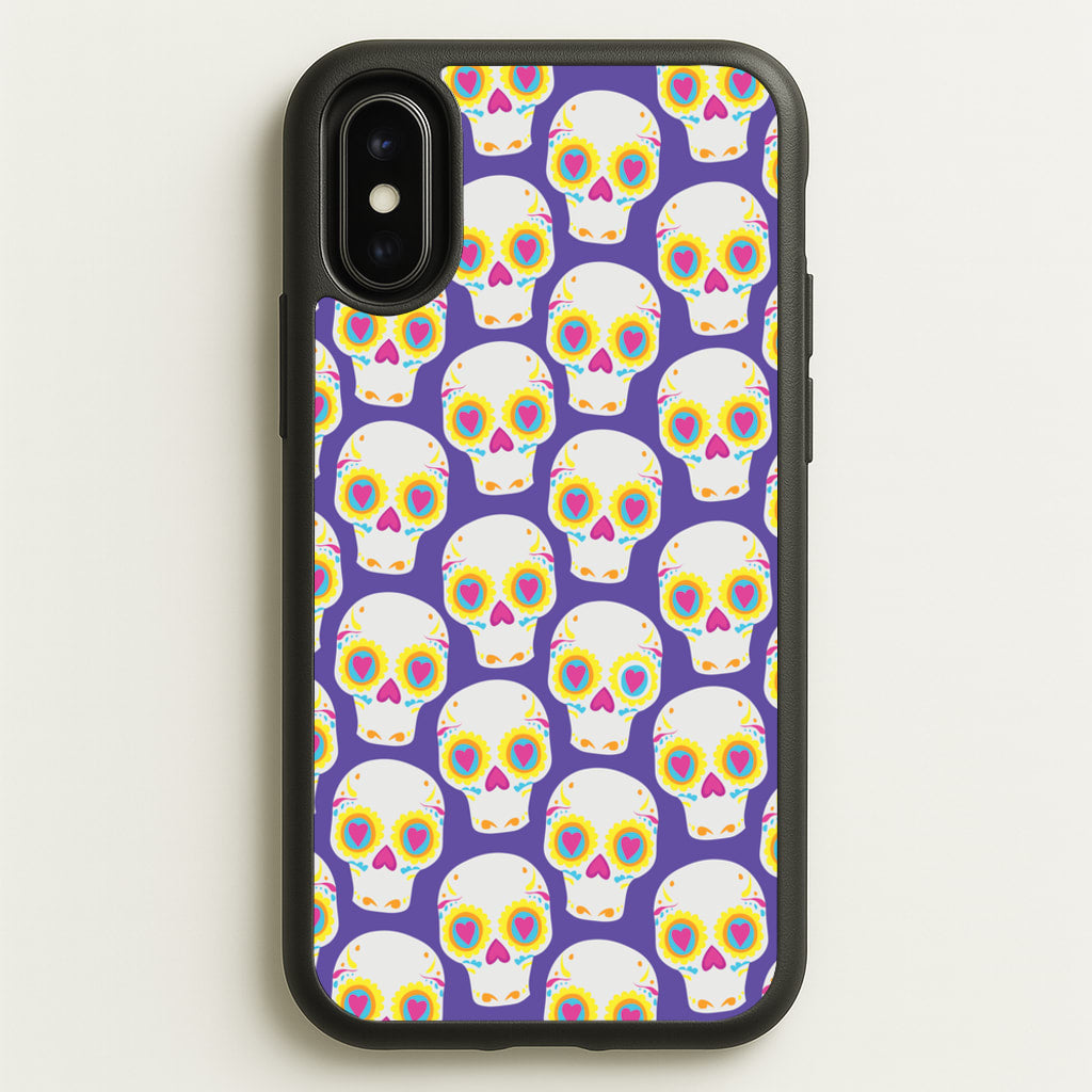 Skull Pattern - Halloween  - Halloween Phone Case for iPhone X / XS