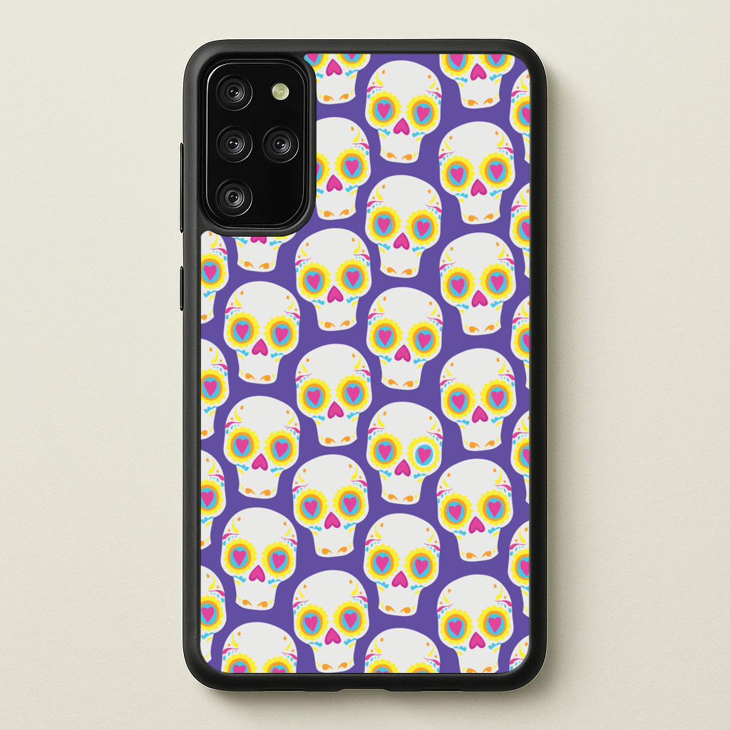 Skull Pattern - Halloween  - Halloween Phone Case for Galaxy S20 Plus