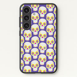 Skull Pattern - Halloween  - Halloween Phone Case for Galaxy S24FE