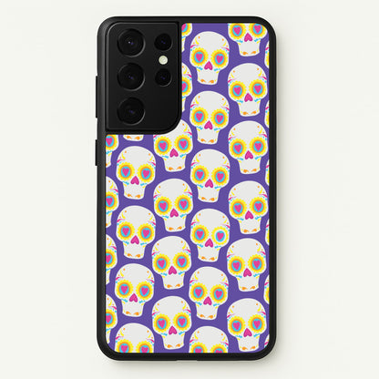 Skull Pattern - Halloween  - Halloween Phone Case for Galaxy S21 Ultra