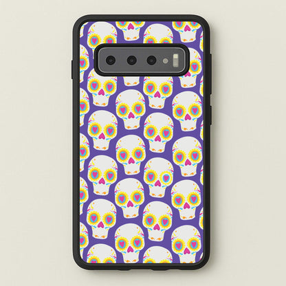 Skull Pattern - Halloween  - Halloween Phone Case for Galaxy S10