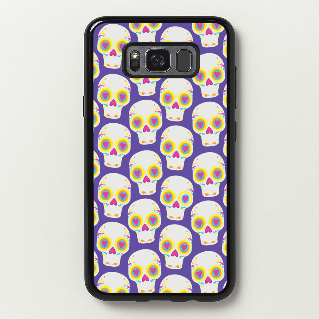 Skull Pattern - Halloween  - Halloween Phone Case for Galaxy S8 Plus