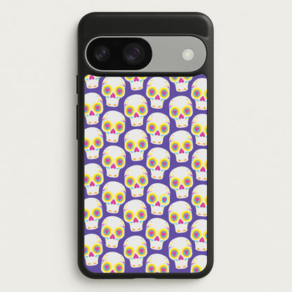 Skull Pattern - Halloween  - Halloween Phone Case for Google Pixel 9 / 9 Pro
