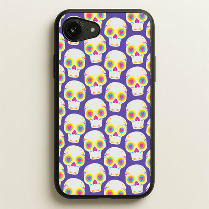 Skull Pattern - Halloween  - Halloween Phone Case for iPhone 16e