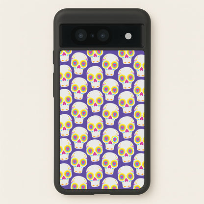 Skull Pattern - Halloween  - Halloween Phone Case for Google Pixel 8